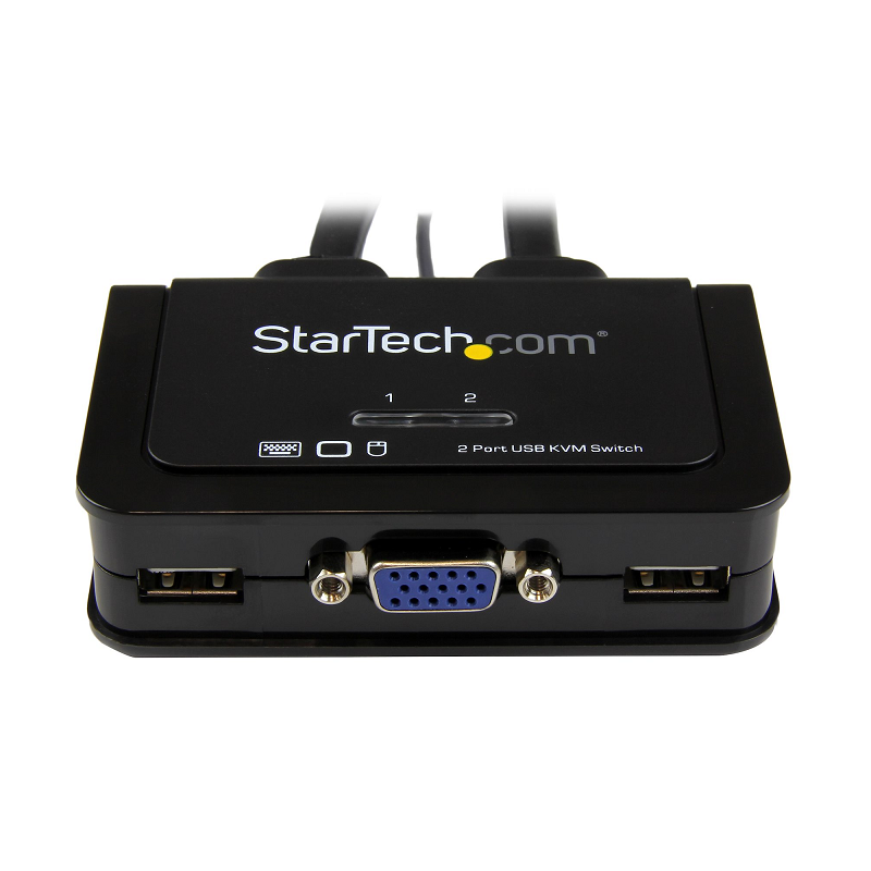 StarTech SV211USB 2 Port USB VGA Cable KVM Switch - USB Powered with Remote Switch